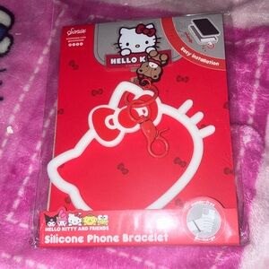 Hello Kitty Red Silicone Phone Bracelet
